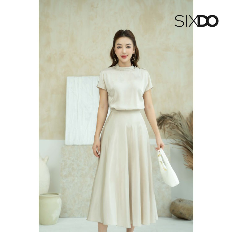 Chân váy lụa chữ A SIXDO (Silk Skirt)