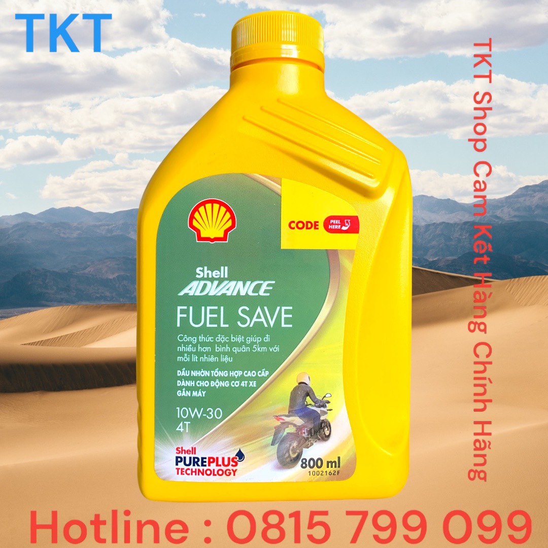 SHELL ADVANCE FUEL SAVE 10W-30 Dung tích: 0,8L