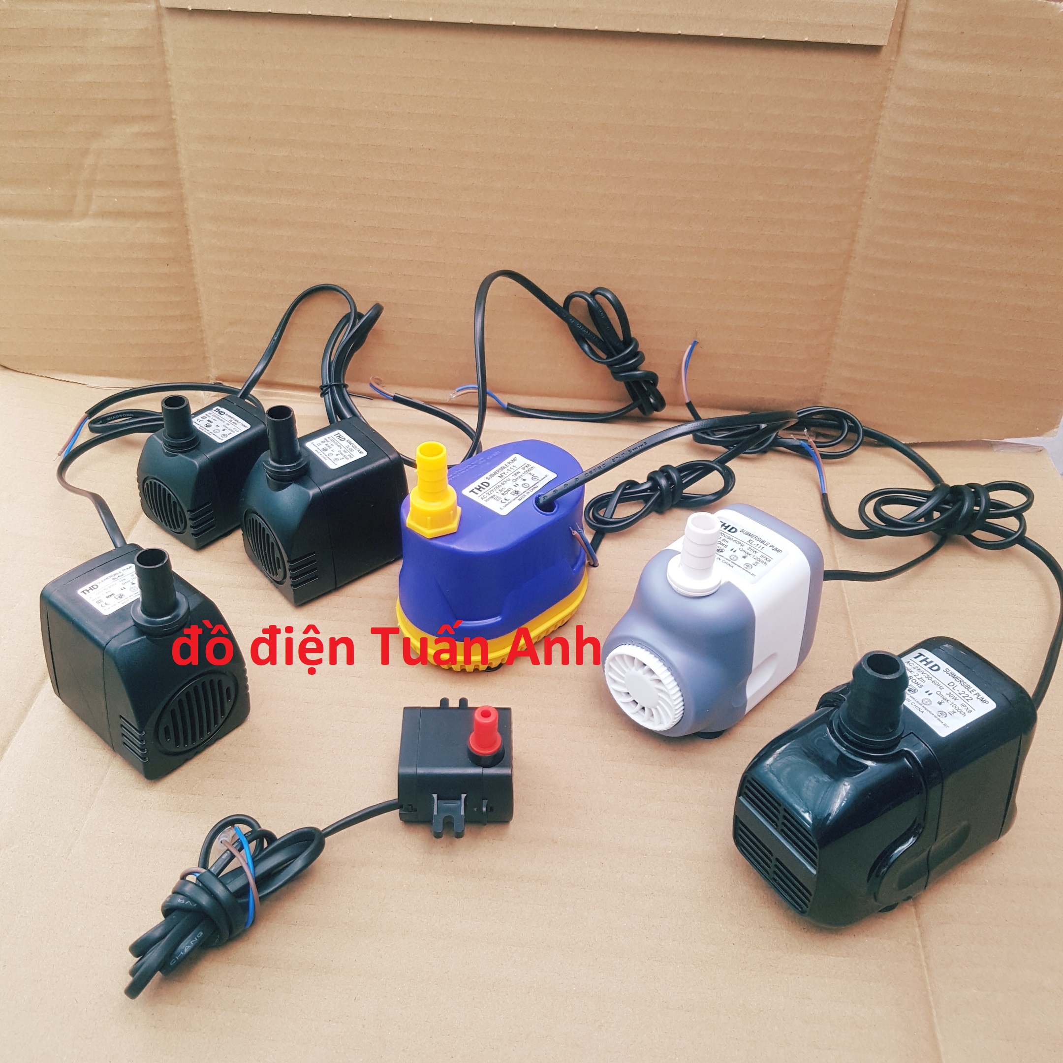 Bơm chìm mini bơm quạt điều hòa 4w , 8w, 13w, 16w, 18w 25w quạt điều hoà hơi nước - bể cá thủy cảnh