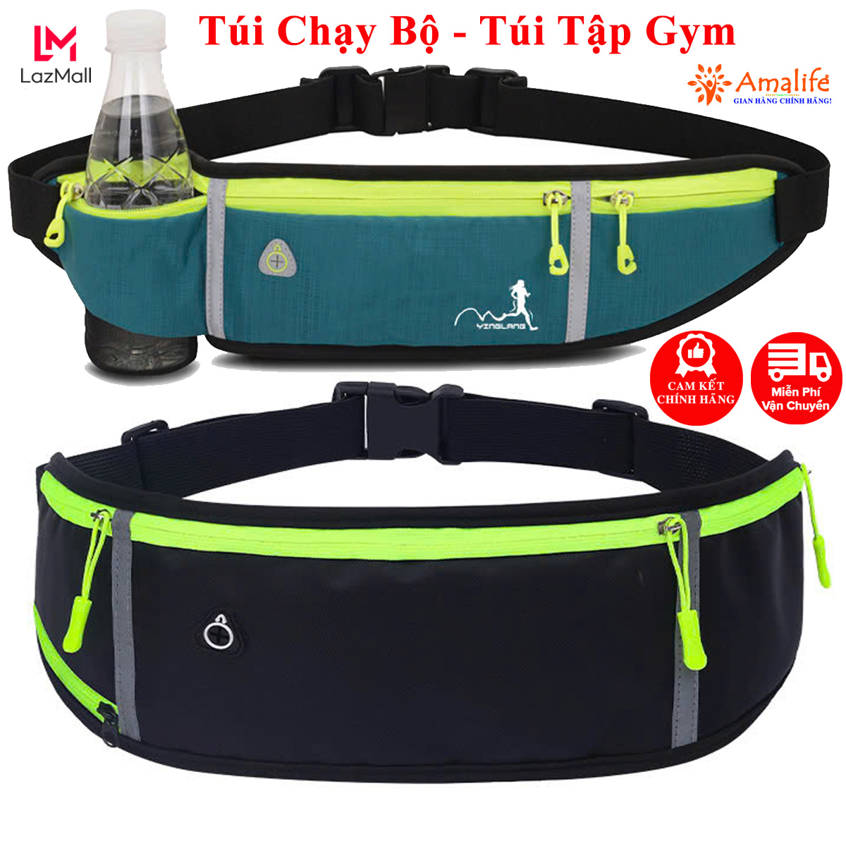  Túi Bao Tử Đeo Hông Đeo Bụng Đeo Chéo Chạy Bộ Tập Gym Cho Nam Nữ Chống Nước Chính Hãng Amalife 