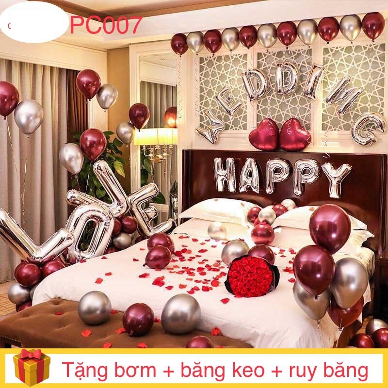 Set bóng trang trí phòng cưới sang trọng 012