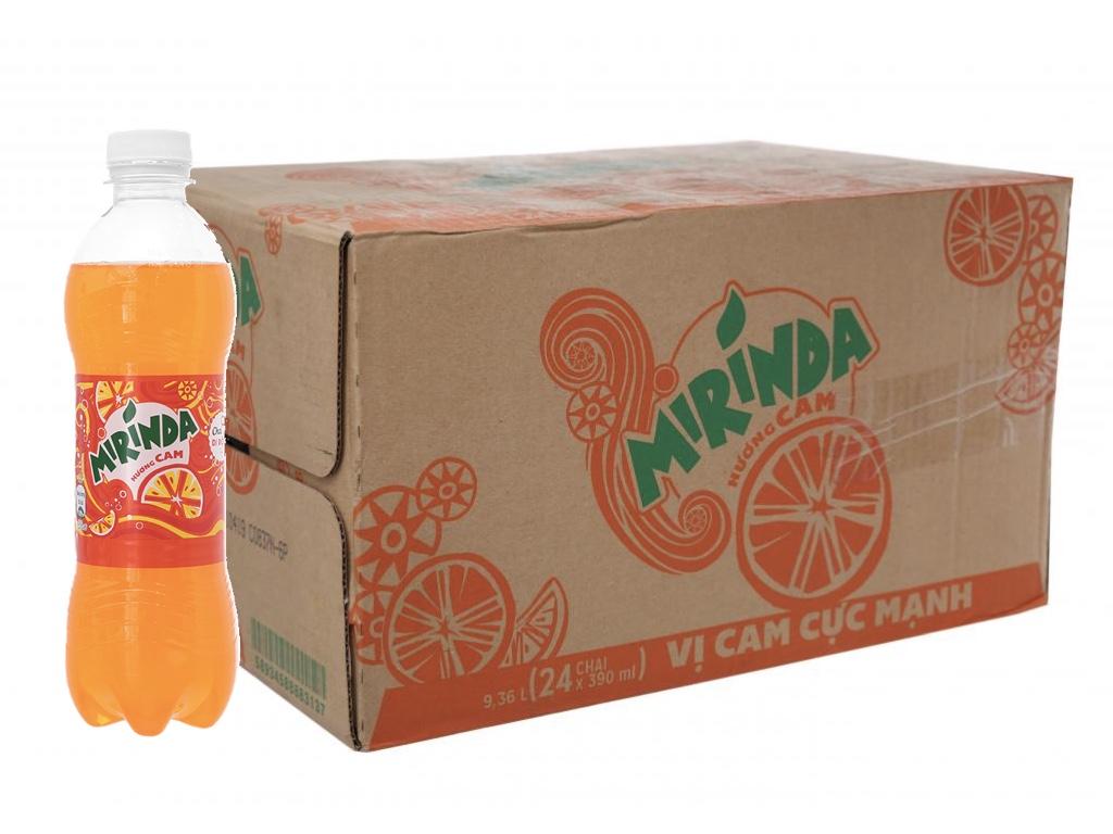 Thùng nước mirinda cam 390ml - chai nhựa