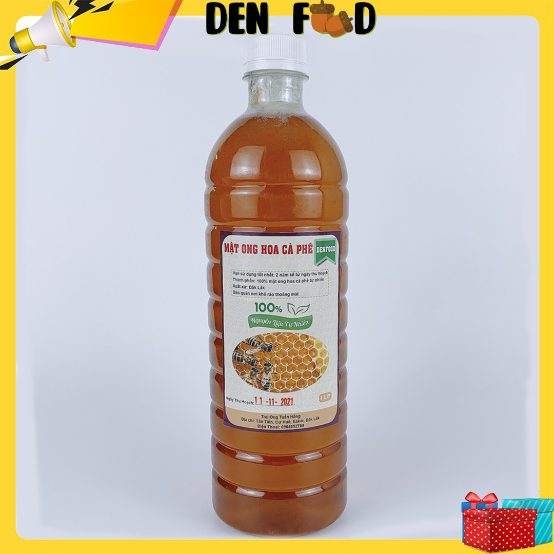 [HCM]Mật ong hoa cà phê đăk lăk mật ong nguyên chất đóng chai nhựa xuất khẩu 1lit