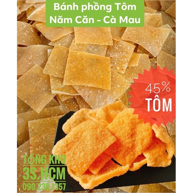 Bánh Phồng Tôm Đặc Biệt NĂM CĂN  (45% tôm) đặc sản  Cà Mau -  túi 250g thơm ngon