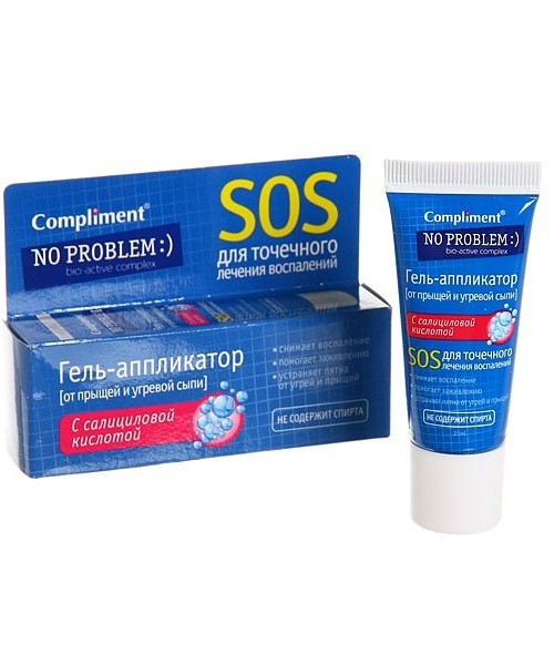 Gel chấm mụn SOS SALICYLIC Compliment No Problem giảm viêm, mụn