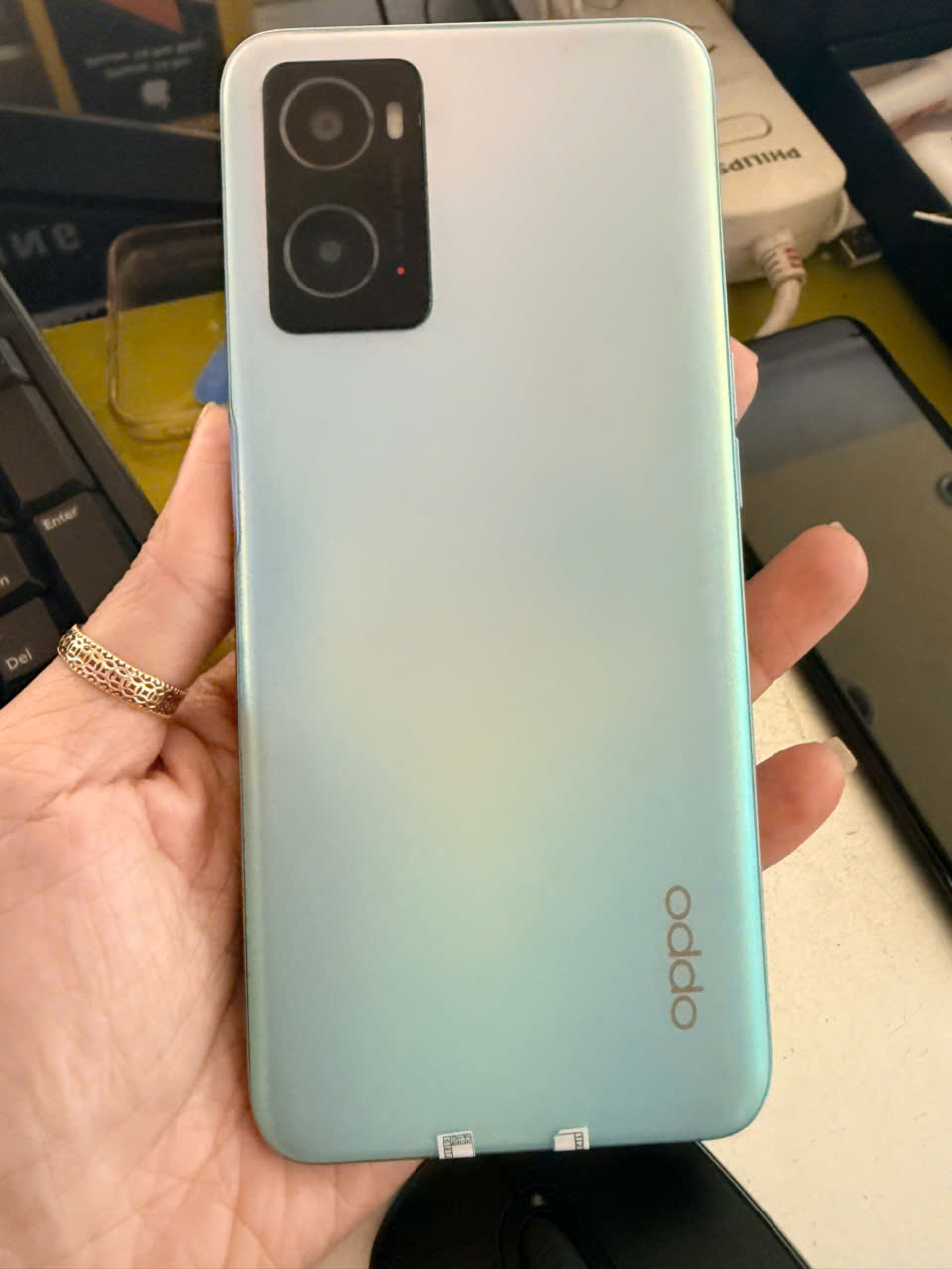 Oppo A76 6Gb/128Gb Phone. Old Model with 95% Scratches on the Edges. Blue Color.