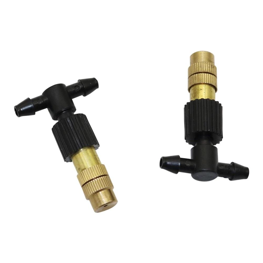 Béc phun sương đồng chân tê 6mm - 10 béc Dòngbéc phun sương cao cấp. Đầu béc bằng đồng nên có độ phun chuẩn xác và độ bền cao  Combo : 10 béc bao gồm 10đầu béc + 10 tê chân 6mm ( cắm thẳng vào ống 6mm )  Chất liệu: nhựa POM