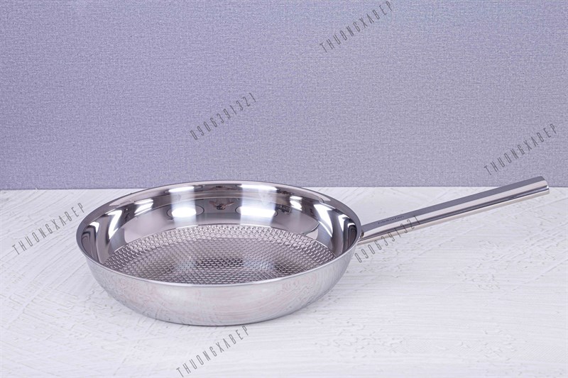 Chảo xào inox sâu lòng đáy caro d28cm x h6cm - edelkochen