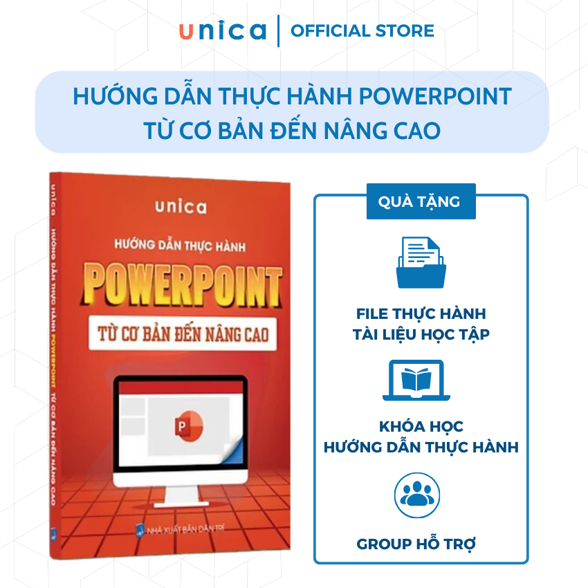 Sách Hướng dẫn thực hành Powerpoint từ cơ bản đến nâng cao Kèm Khóa học Online