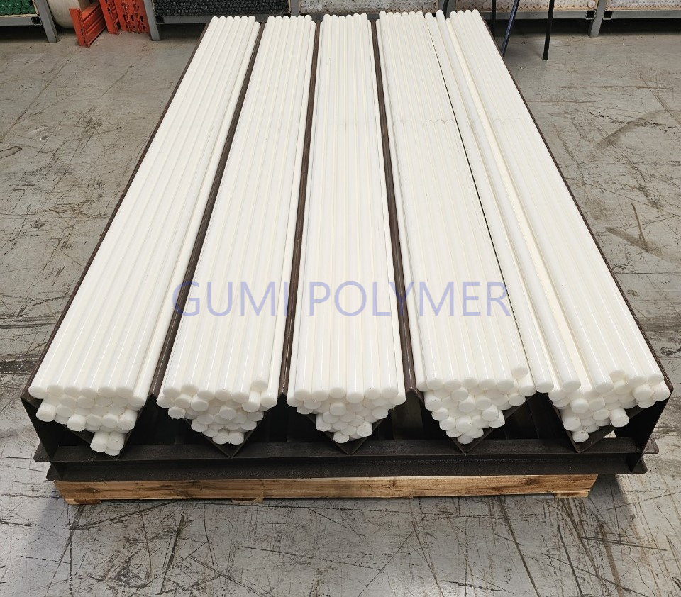 Thanh nhựa HDPE ( PE) màu trắng Hàn Quốc phi 20*500mm, 20*1000mm, 20*2000mm