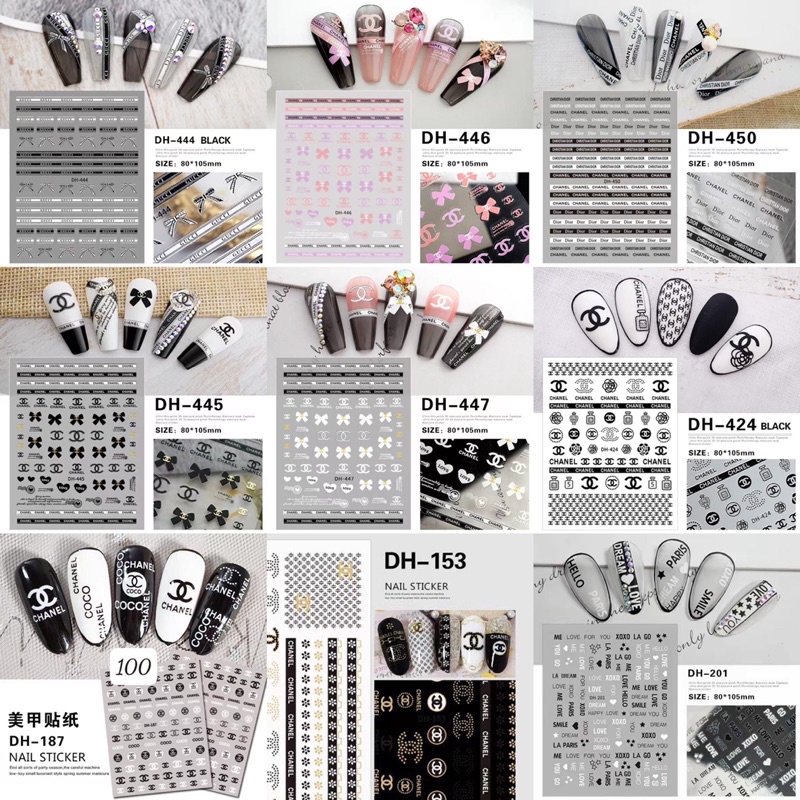 Sticker hình dán trang trí móng các mẫu siêu HOT
