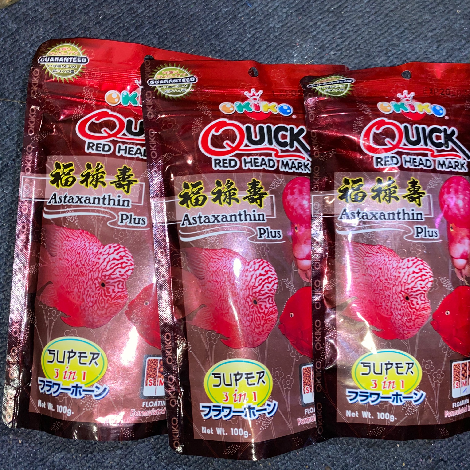 Thức Ăn La Hán Lên Đầu Tăng Màu  Quick Okiko 100gram | Made in TaiWan