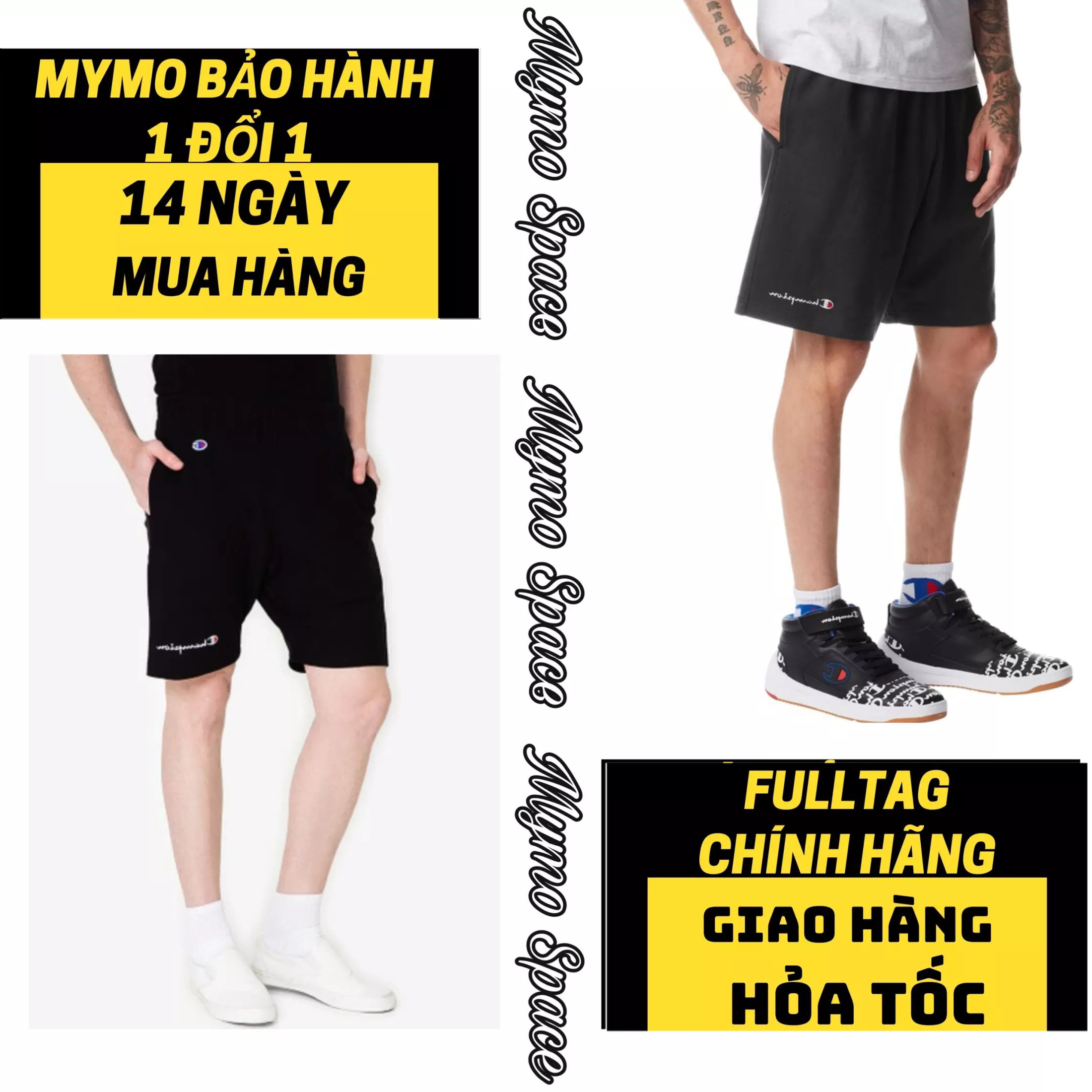 Quần short c.h.a.m.p.i.o.n | short thun basic | chuẩn cao cấp 1:1 local brand