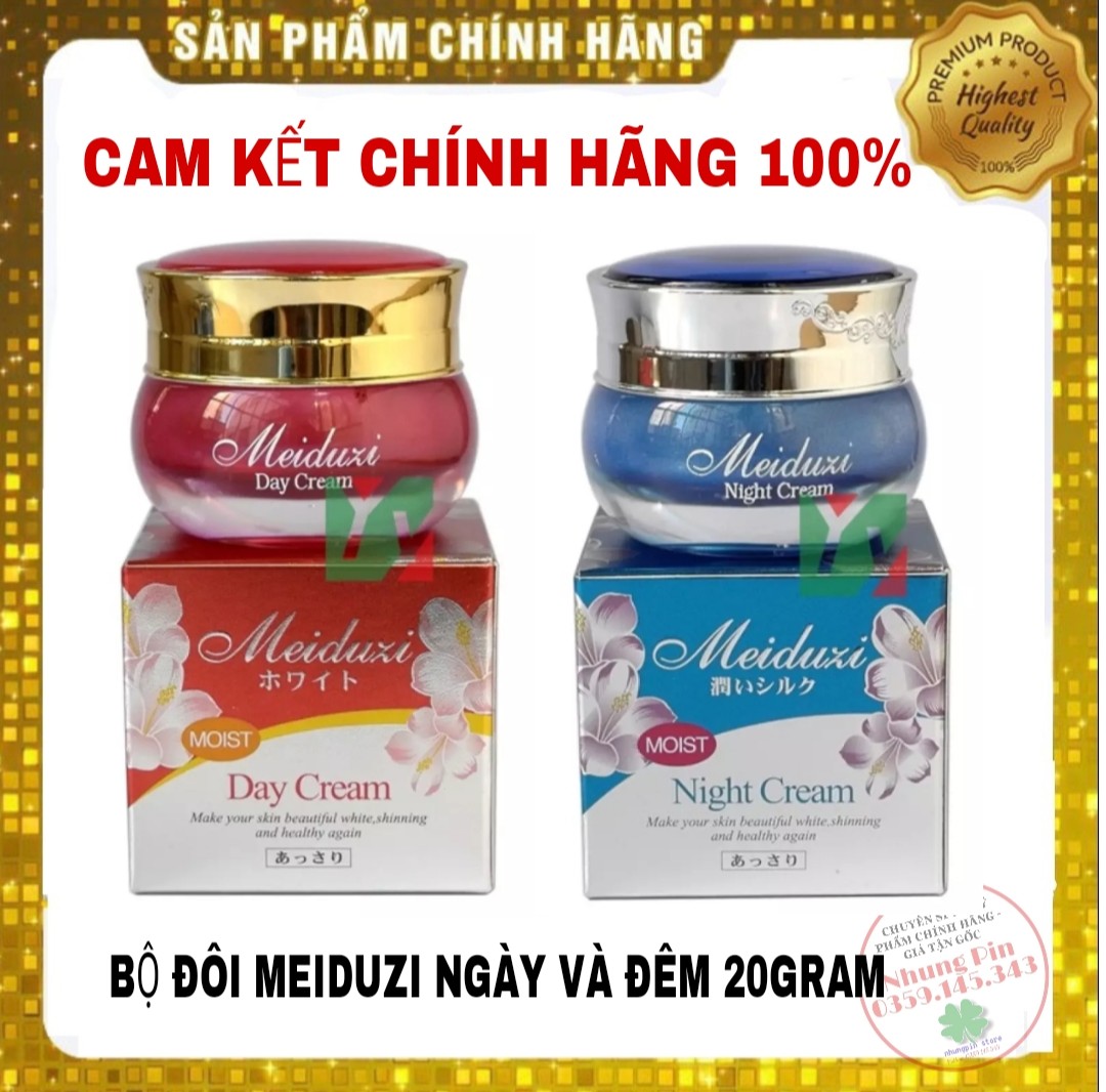Bộ đôi Kem Meiduzi Nhật Bản (ngày và đêm) - Bộ đôi nám da Meiduzi dưỡng trắng hồng hết thâm bay nám