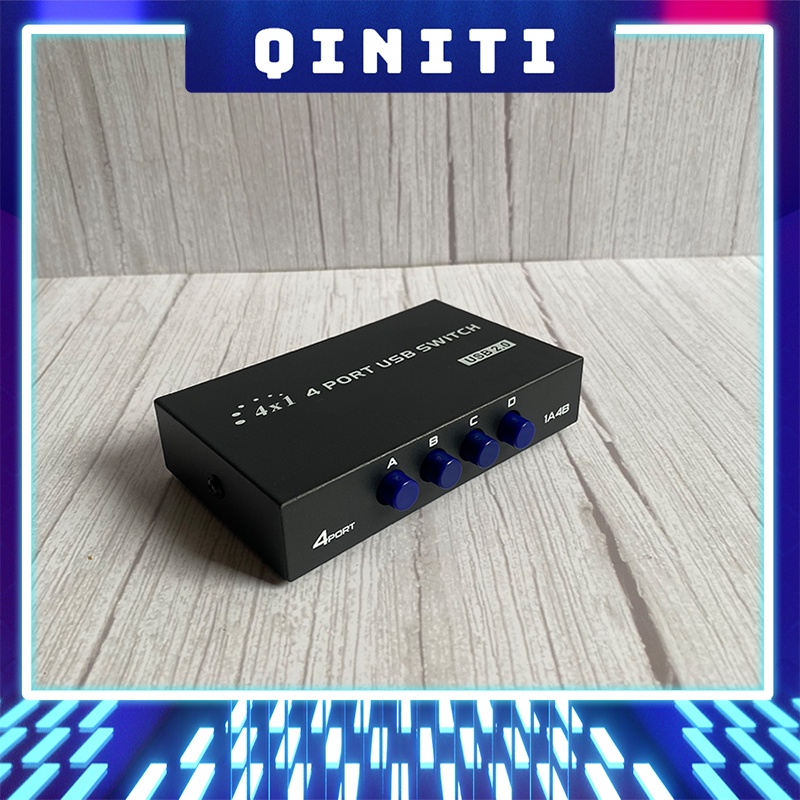 Bộ chuyển đổi, bộ chia máy in 1 ra 4 USB, 4 máy tính ra 1 máy in có công tắc SWITCH ưu tiên siêu tiện lợi