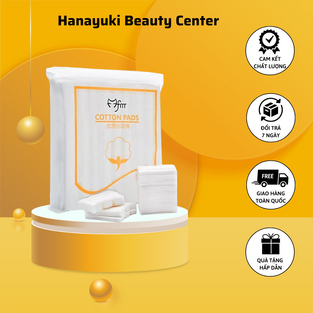Bông Tẩy Trang Mèo 222 Miếng - Cotton Pads Dày Dặn 3 Lớp Mềm Mịn Dai Bản Chính Hãng - Hanayuki Asia