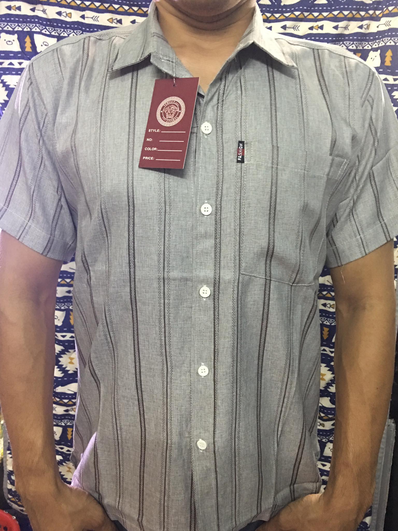 Áo Sơ Mi Nam Sọc Chất Vải Dày Đẹp Size 45-90kg Cao Cấp Store999 (ảnh thật)