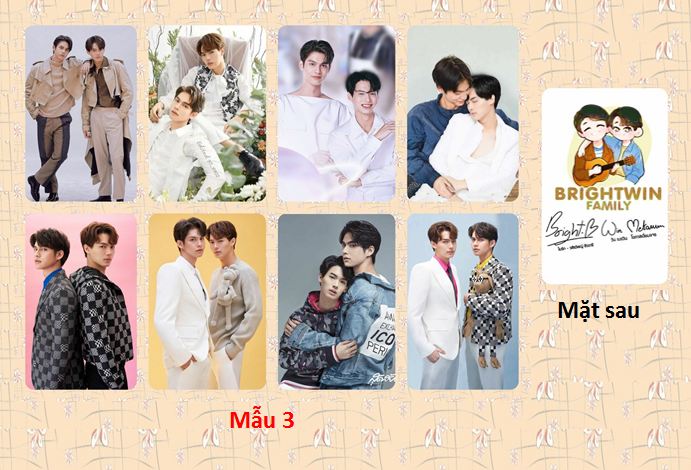 Sét 8 card bo góc 8 card bo góc brightwin 2 mặt chữ ký