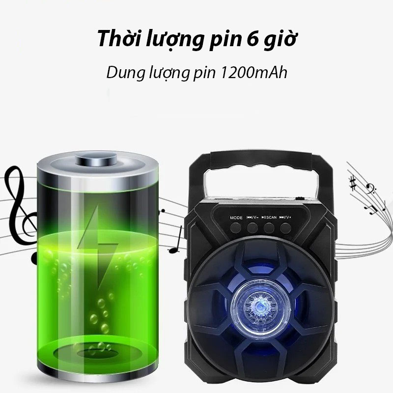 [MIỄN PHÍ VẬN CHUYỂN] [LOA XỊN] Loa Bluetooth mini JM 108 có đèn Led theo nhạc, hỗ trợ thẻ nhớ, radio FM, có mic nghe gọi rảnh tay. Loa nhỏ bass ấm - BẢO HÀNH 1 ĐỔI 1 NẾU LỖI
