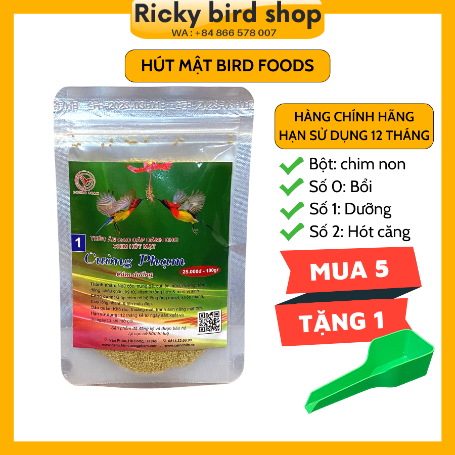 Cám chim hút mật cường phạm birdfoods gói 100g - ricky