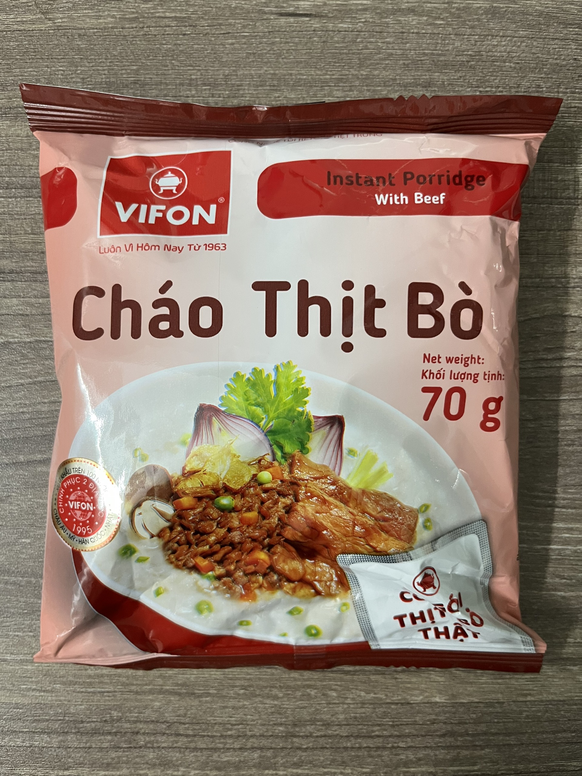 Cháo thịt bò Vifon 70g