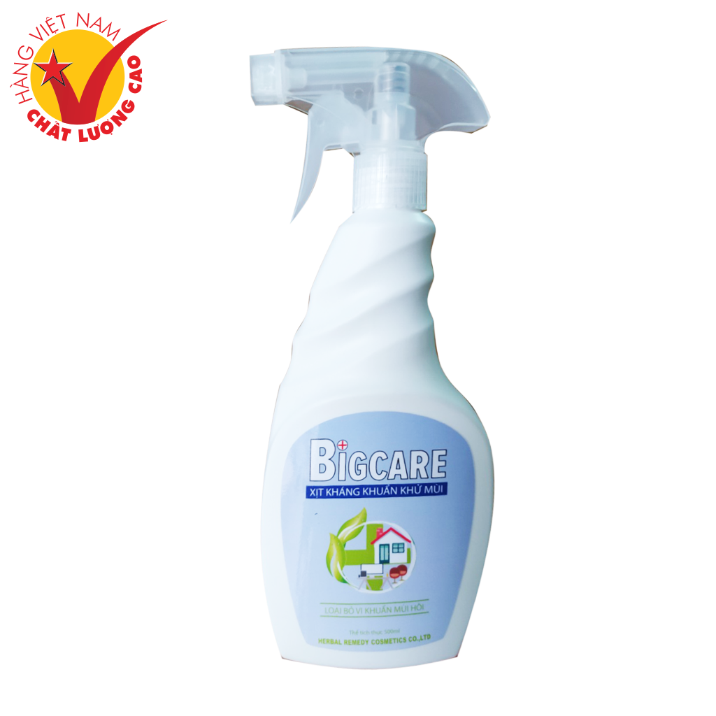 Chai Xịt Khuẩn Khử Mùi Phun Sương Đa Năng BigCare 500ml Dùng Cho Đồ Dùng Gia Đình Trên Mọi Bề Mặt Vật Liệu Dùng Cho Cả Màn Hình Điện Thoại Laptop
