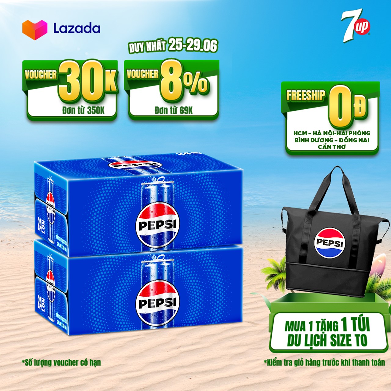 Combo 2 Thùng Pepsi (320ml/lon hoặc 350ml/lon)