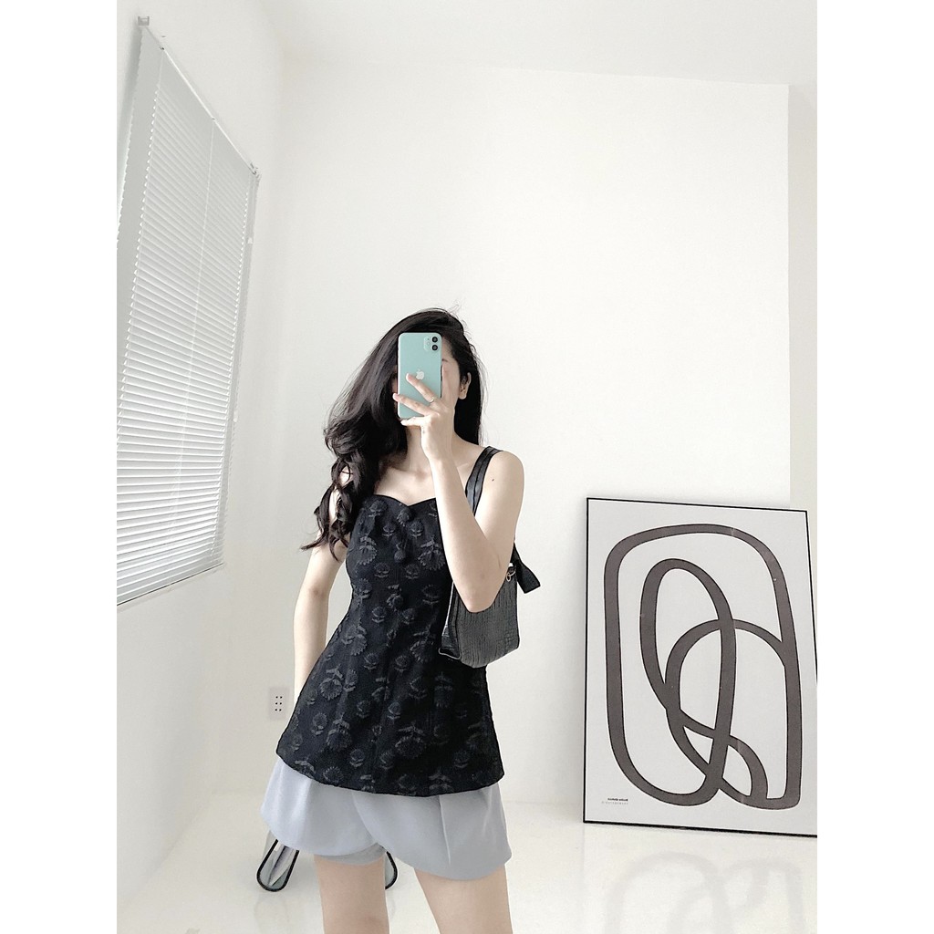 Yu cherry | áo nữ button pattern cami top ya360