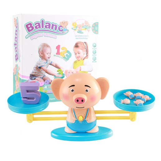 Bộ đồ chơi cân bằng toán học chú heo siêu kute cho bé
