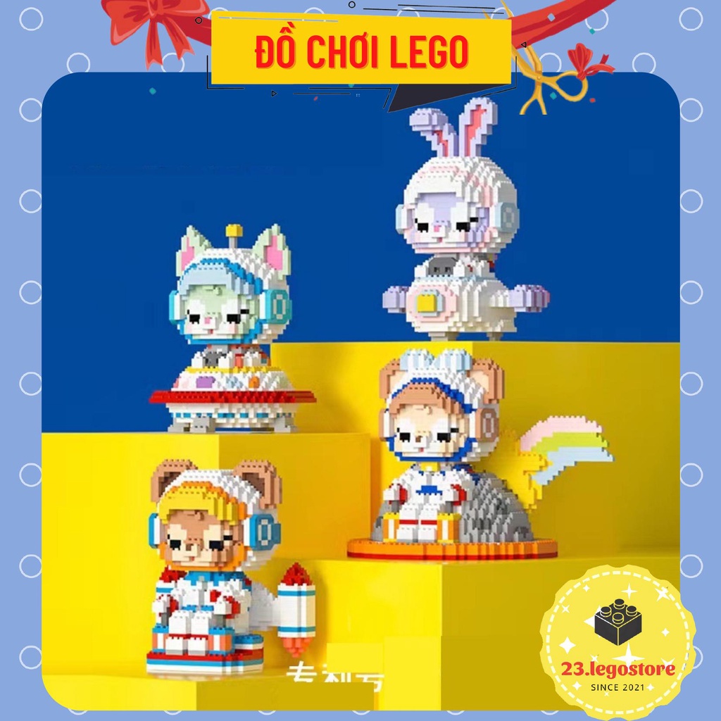 Bộ đồ chơi lắp ghép lego Mèo Phi Hành Gia cực yêu, Bộ đồ chơi lắp ráp Mèo kute