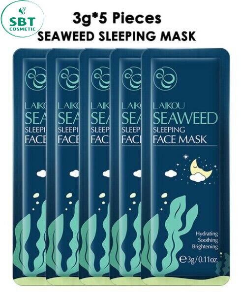 [HCM][Giá Dùng Thử] 5 Gói Mặt Nạ Ngủ Tảo Biển LAIKOU SEASWEED SLEEPING FACE MASK -Dưỡng Ẩm Phục Hồi Làm Mịn Kiểm Soát Dầu Phù Hợp Mọi Loại Da