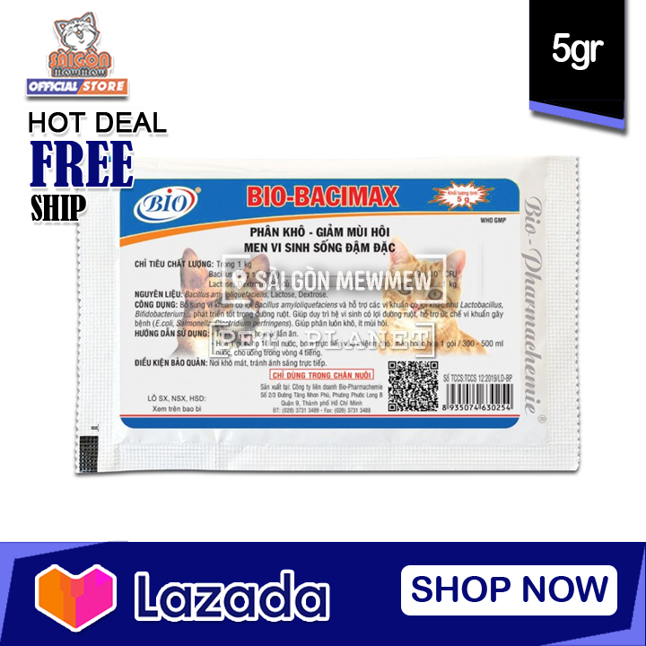BIO BACIMAX cho thú cưng gói 5GR