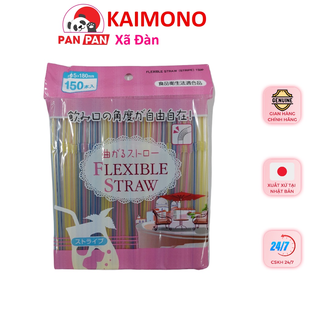 [FreeShip Max] - Set 150 ống hút Flexible Straw φ5mmx180mm - PanPan Xã Đàn Kaimono