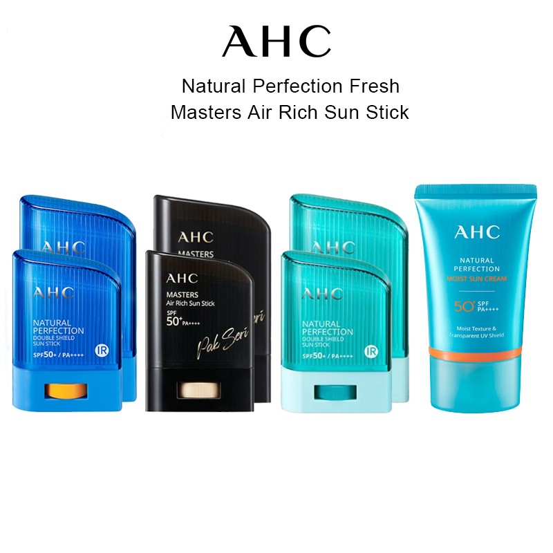 Hàng mới về AHC Natural Perfection Fresh Sun Stick SPF50 + PA++++ 14g x 3p