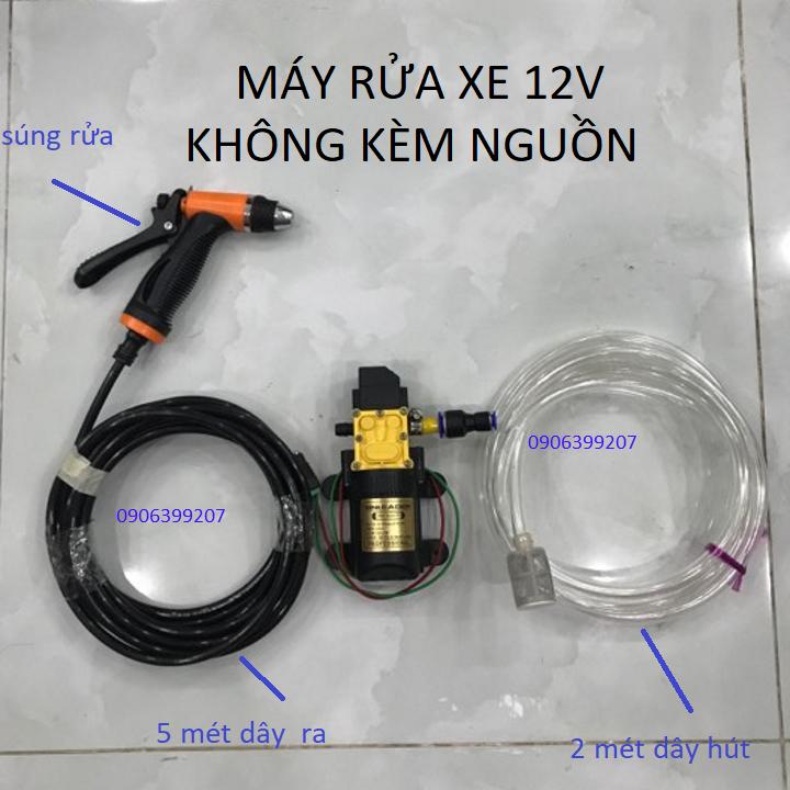 bộ bơm rửa xe tăng áp 12v motor 775