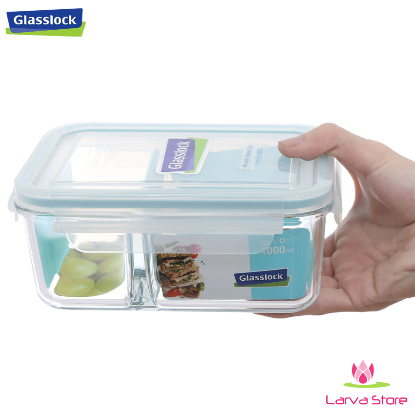 Hộp thủy tinh chia ngăn Glasslock MCRK100 1000ml Hàn Quốc - Larva Store