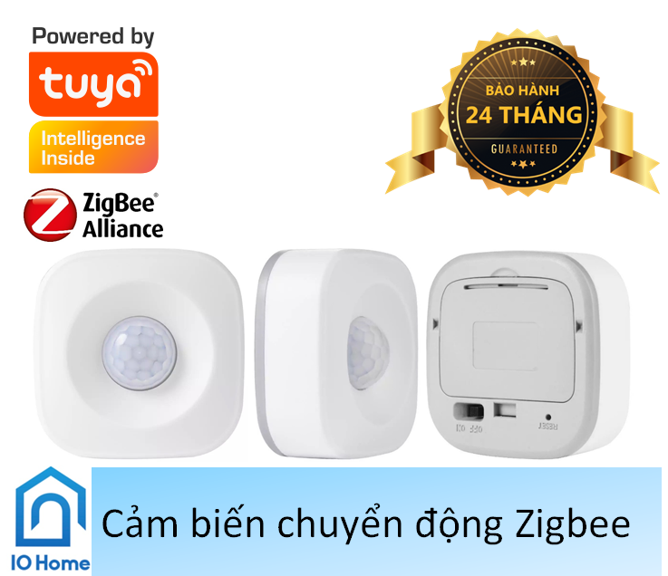 Cảm biến chuyển động cao cấp Tuya Smart Life PIR Sensor hệ Zigbee và Wifi, bảo hành 24 tháng - iohome