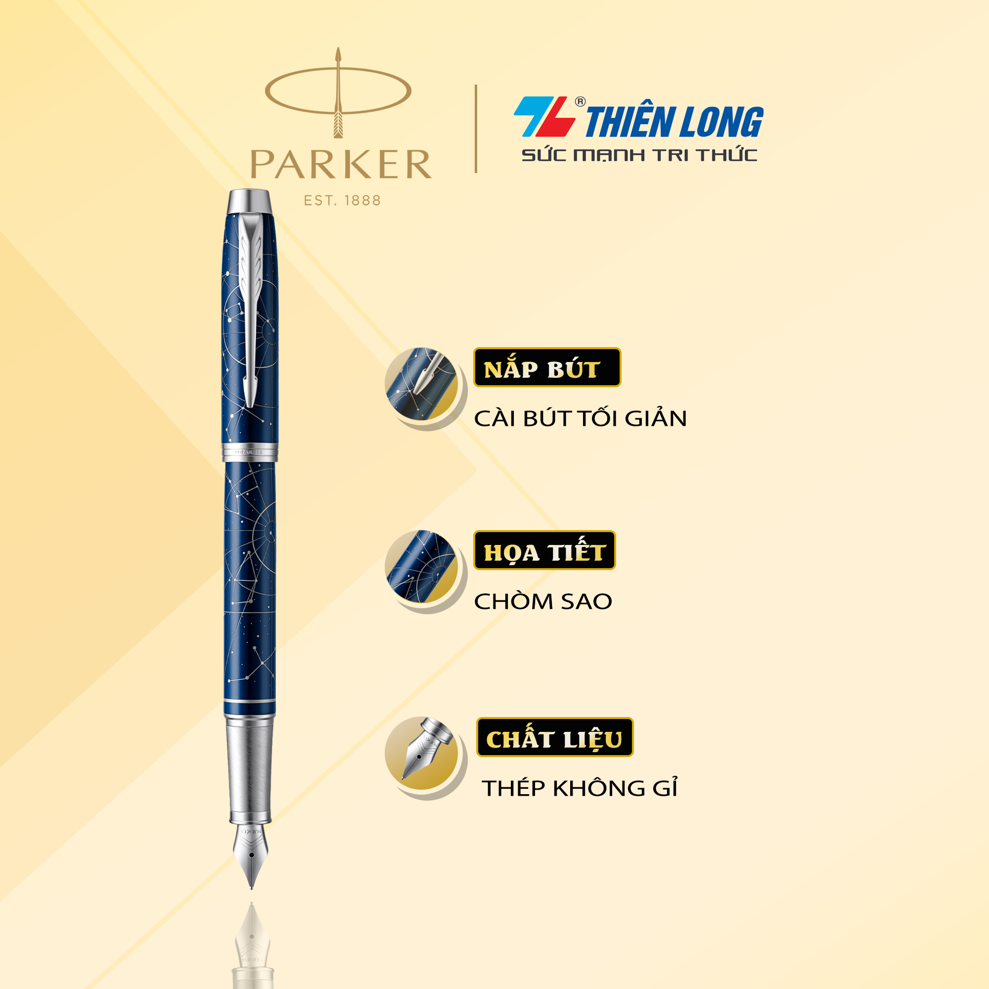 Bút máy cao cấp parker im se midnightastral gb4-2074146