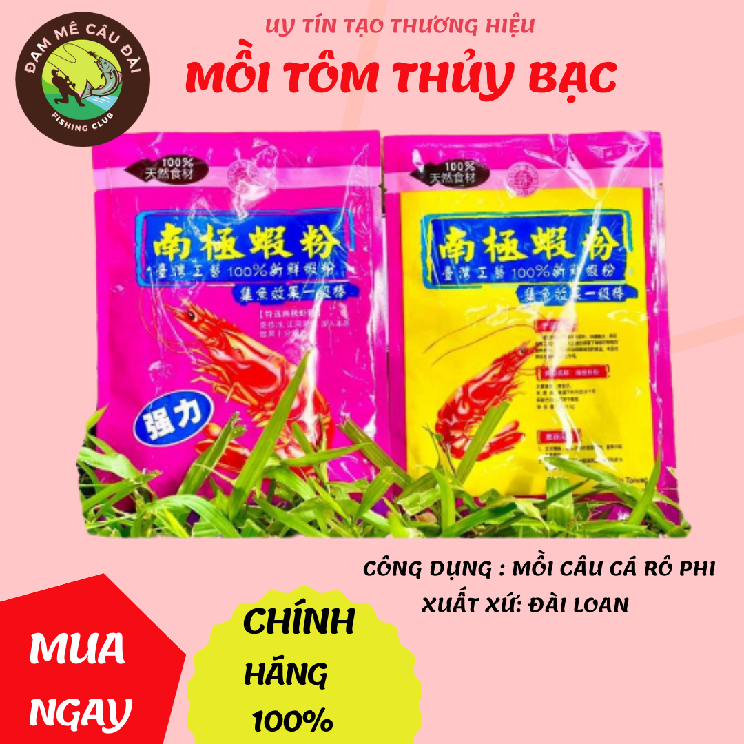 Mồi câu cá tôm thủy bạc,mồi câu cá chính hãng