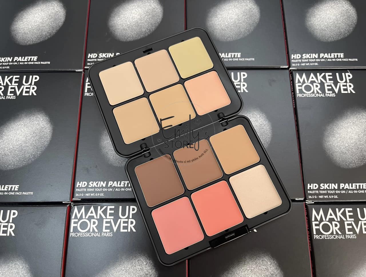 Bảng má hồng kem, tạo khối, bắt sáng 3 trong 1 Make Up For Ever HD Skin Palette