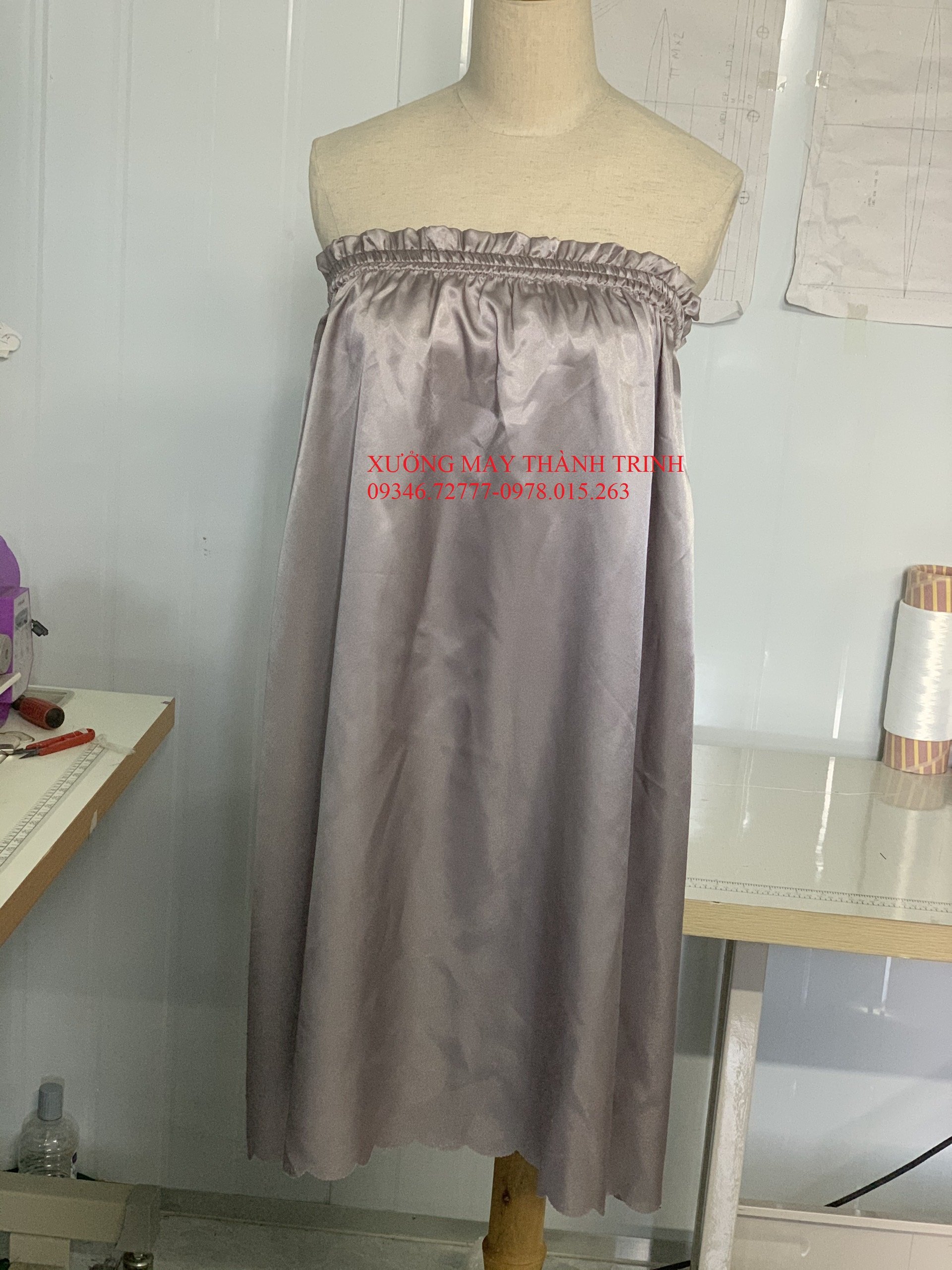 Váy quây massage, đầm mặc cho khách spa và làm đẹp