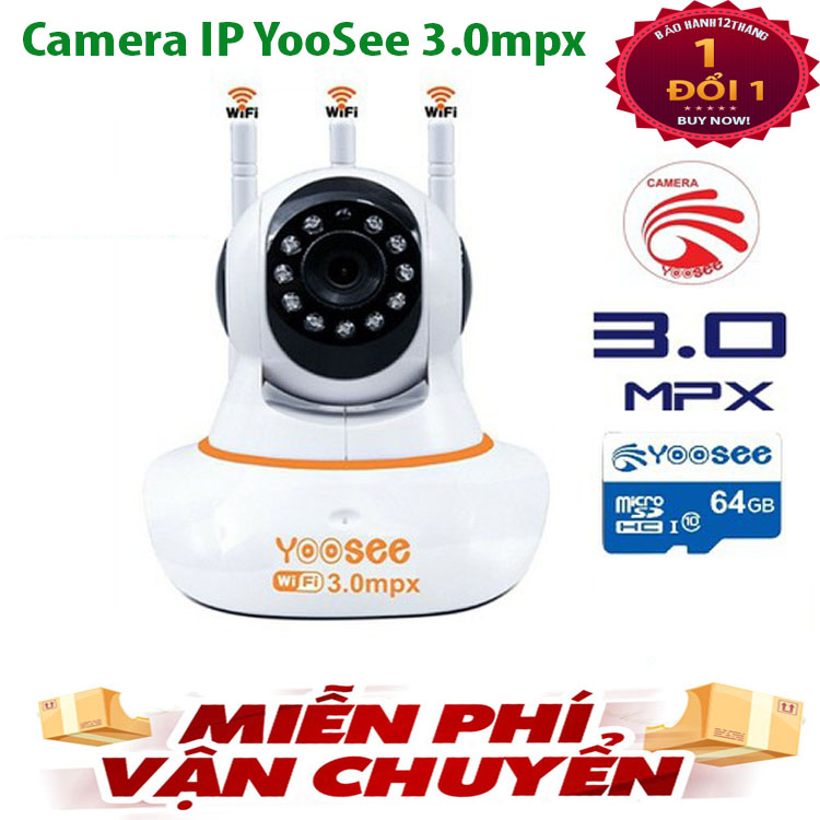 CAMERA YOOSE 3 ANTEN 3.0 THẾ HỆ MỚI- SỬ DỤNG BẰNG TIẾNG VIỆT- HÌNH ẢNH SẮC NÉT FULL HD 1080P- NGHE ĐƯỢC ÂM THANH- KẾT NỐI KHÔNG DÂY WIFI- CẢM BIẾN HỒNG NGOẠI XEM ĐÊM– DỄ CÀI ĐẶT- SẢN PHẨM ĐƯỢC BẢO HÀNH 12 THÁNG