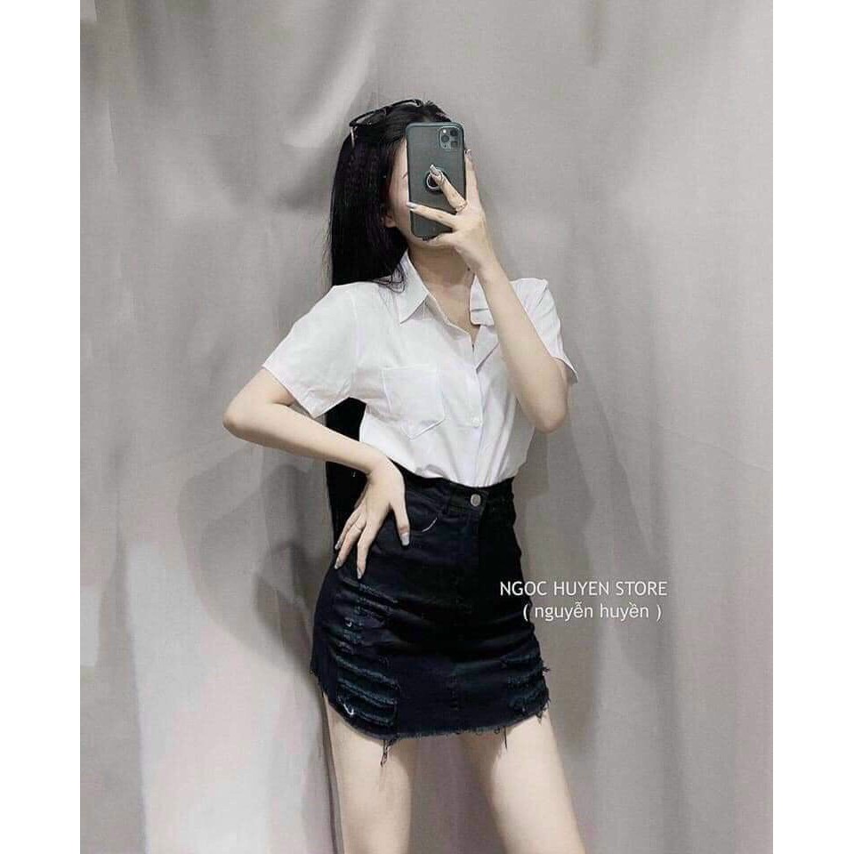 Áo sơ mi GU - thời trang công sở trẻ trung- quyến rũ