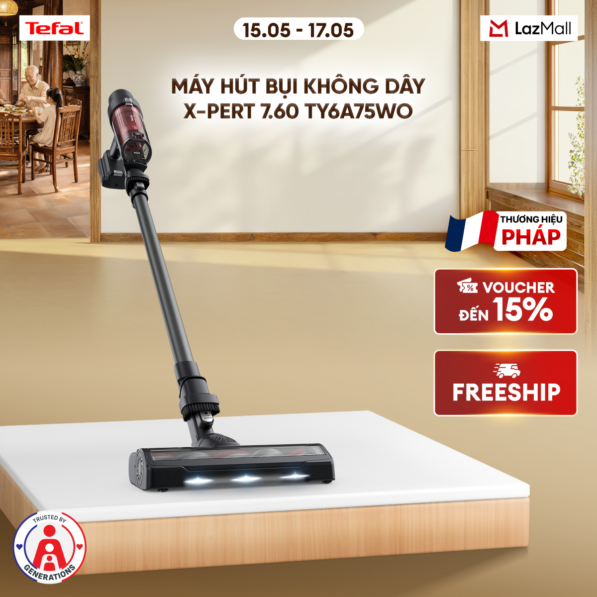 Máy hút bụi không dây thân gập X-PERT 7.60