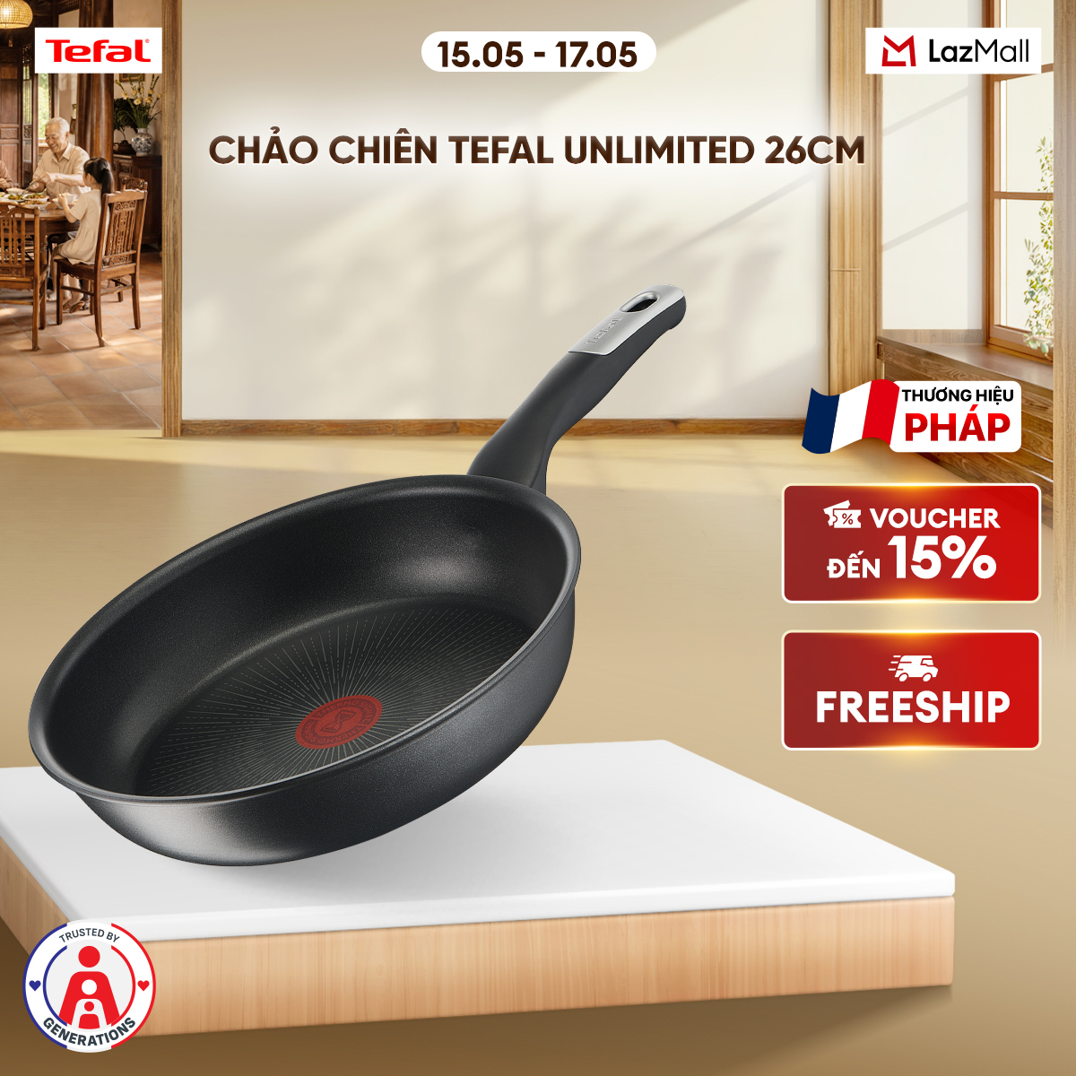 Chảo chiên Tefal Unlimited 26cm