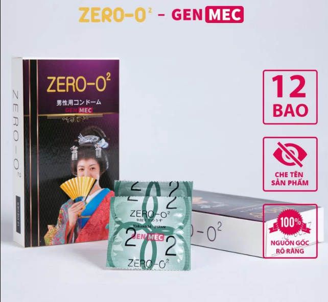 Kéo dài thời gian] - bao cao su bao cao su zero o2 siêu mỏng ôm sát hộp 12 chiếc - bcs chính hãng nhật