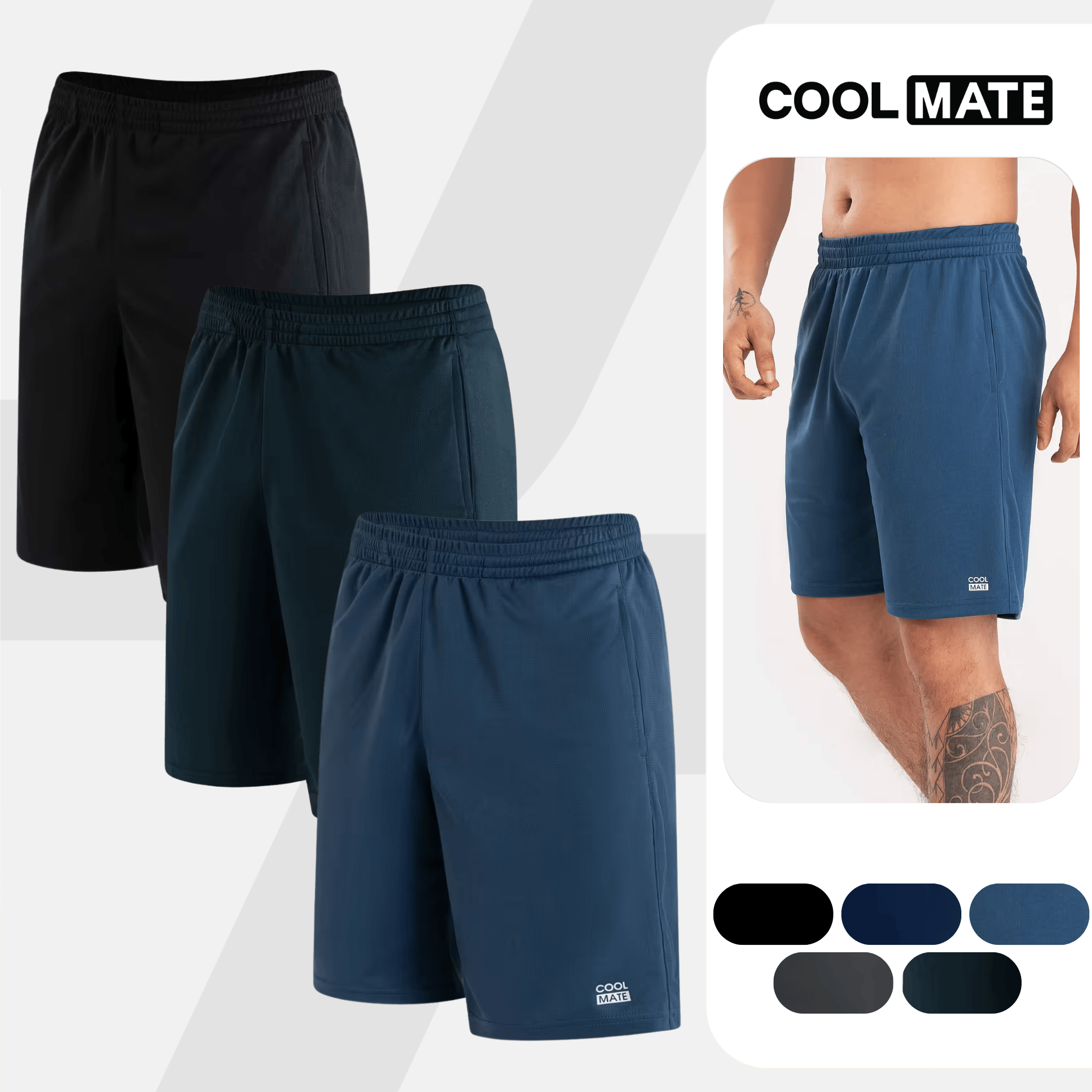 [TẶNG QUÀ ĐƠN TỪ 299K]Combo 03 Quần thể thao nam ProMax-S1, quần tập Gym, chạy bộ , Pickleball, Tennis thoáng khí, thấm hút tốt - Coolmate