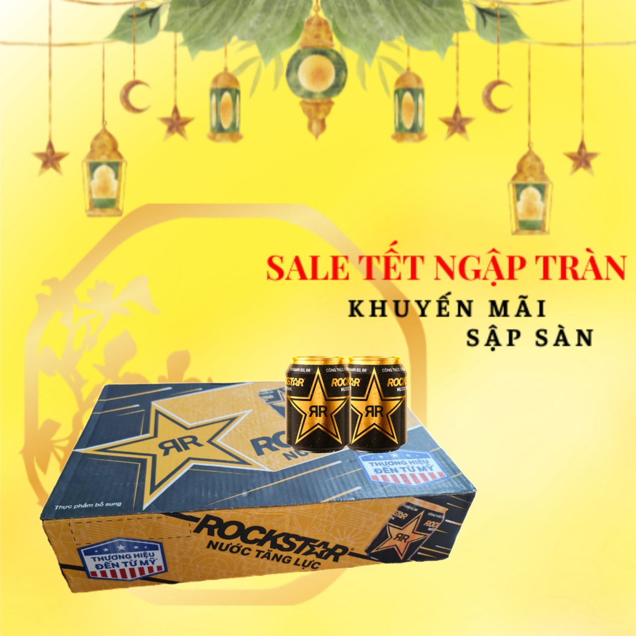 Rockstar, Nước tăng lực Rockstar thùng 24 lon (250ml/1lon)