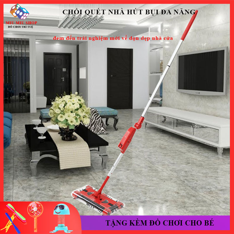 [Tặng Thêm Quà] Chổi quét nhà máy hút bụi đa năng tự động 2 trong 1 xoay 360 độ, thông minh không dây dọn dẹp nhà cửa tiện lợi, bảo hành 1 năm, lỗi đổi mới trong 3 ngày đầu nhận hàng