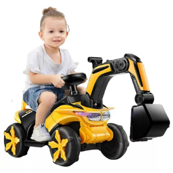 XE CẦN CẨU ĐIỆN  - MÁY XÚC ĐIỆN TRẺ EM 601/ 6188 CHO BÉ CÓ NHẠC CHO BÉ 1-5 TUỔI